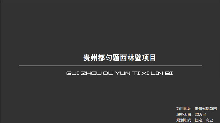 貴州都勻題西林壁項目貴州省都勻市22萬㎡設(shè)計案例